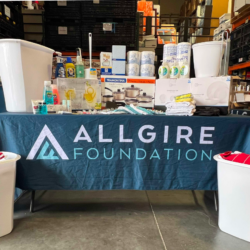 Allgire Foundation table with fresh supplies