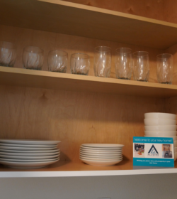 Kitchen cabinet with dishes