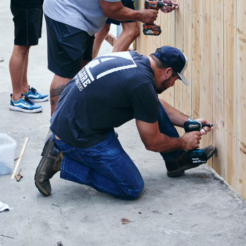 A person working at The Shores Volunteer Day