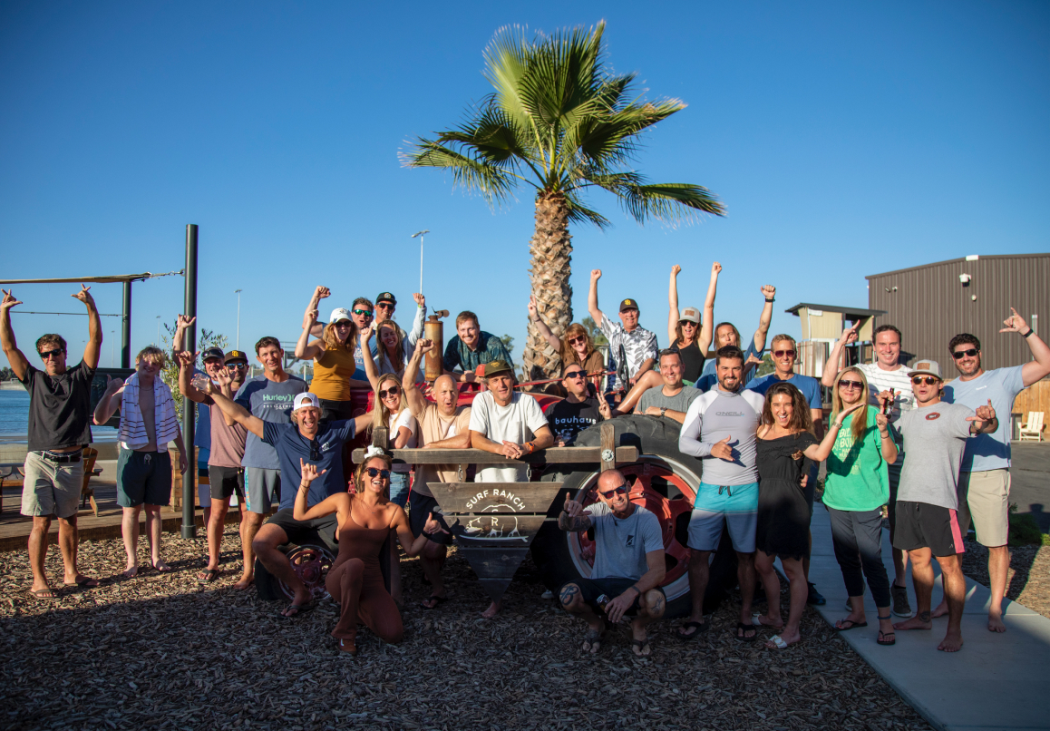 Group photo at the Allgire Surf Trip