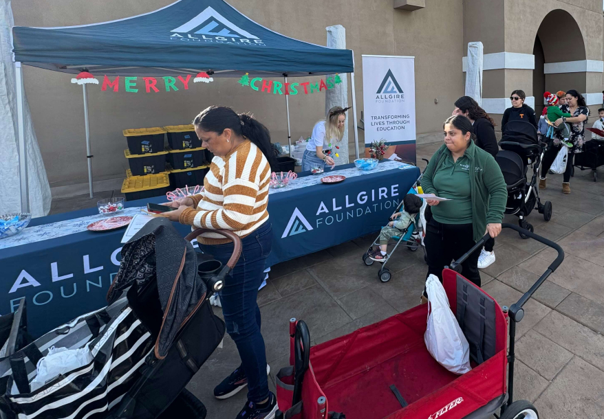 Woman with a stroller at the Chicano Federation Event