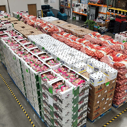 Boxes of produce