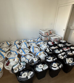 Photograph of supplies in baskets