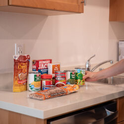 Food on a kitchen counter